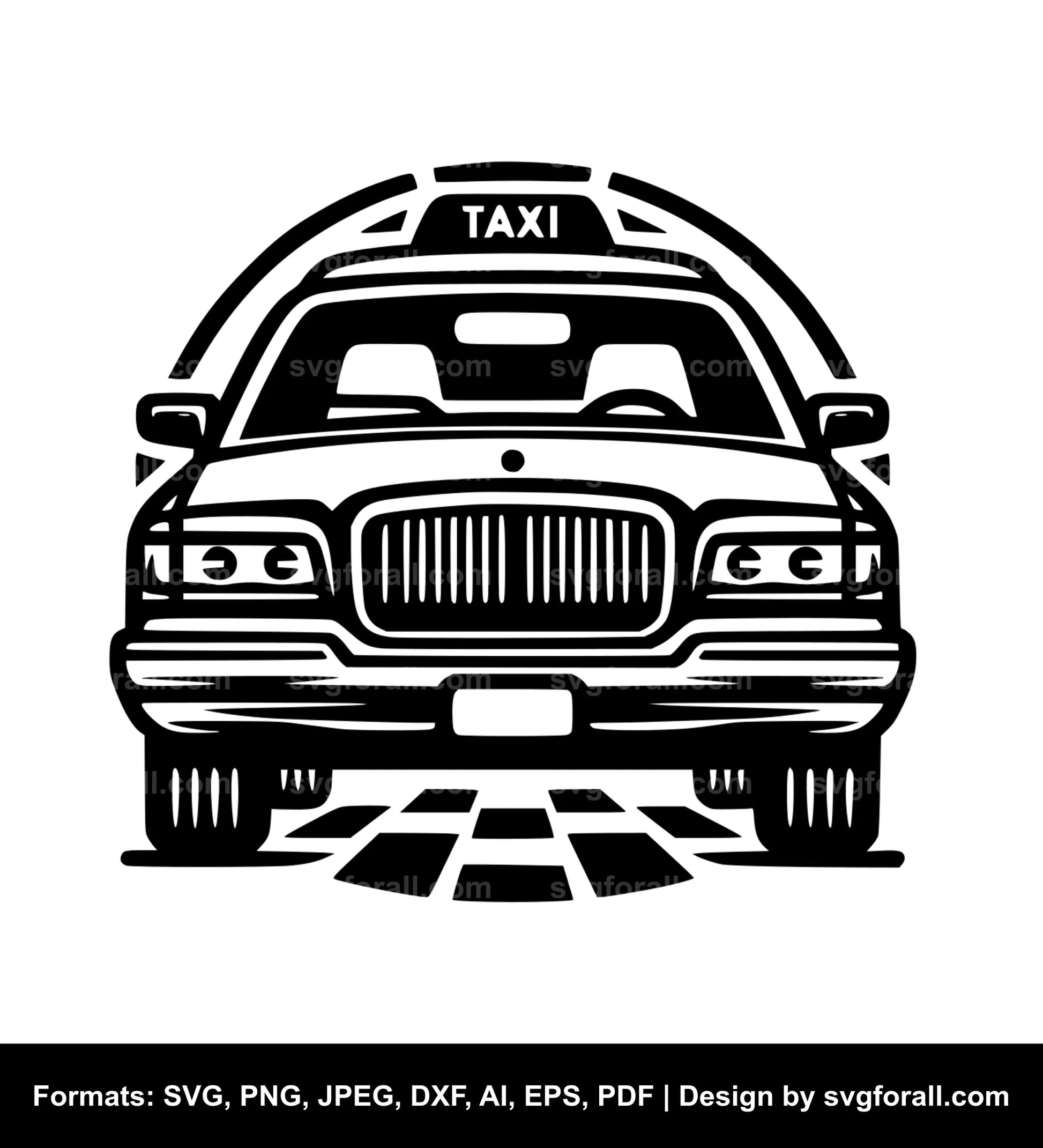 Taxi Car Cricut SVG