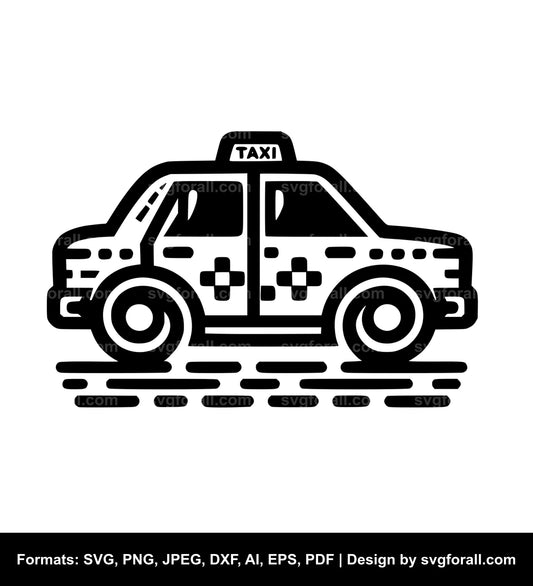 Taxi Car SVG Design