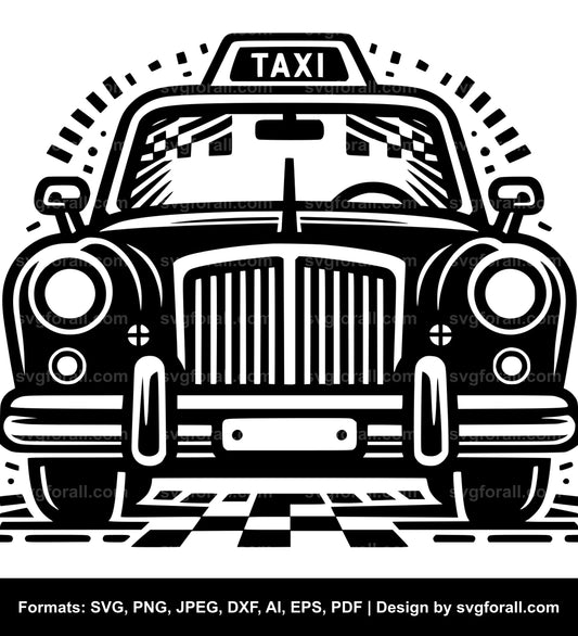 Taxi Car SVG File