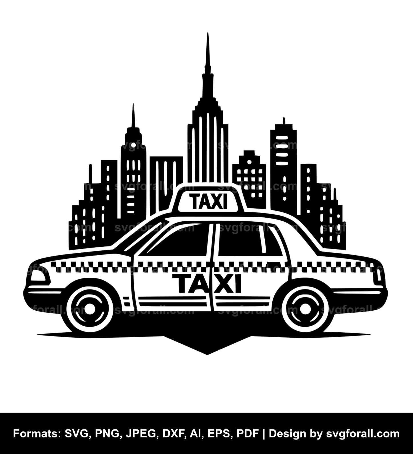 Taxi Car SVG Vector