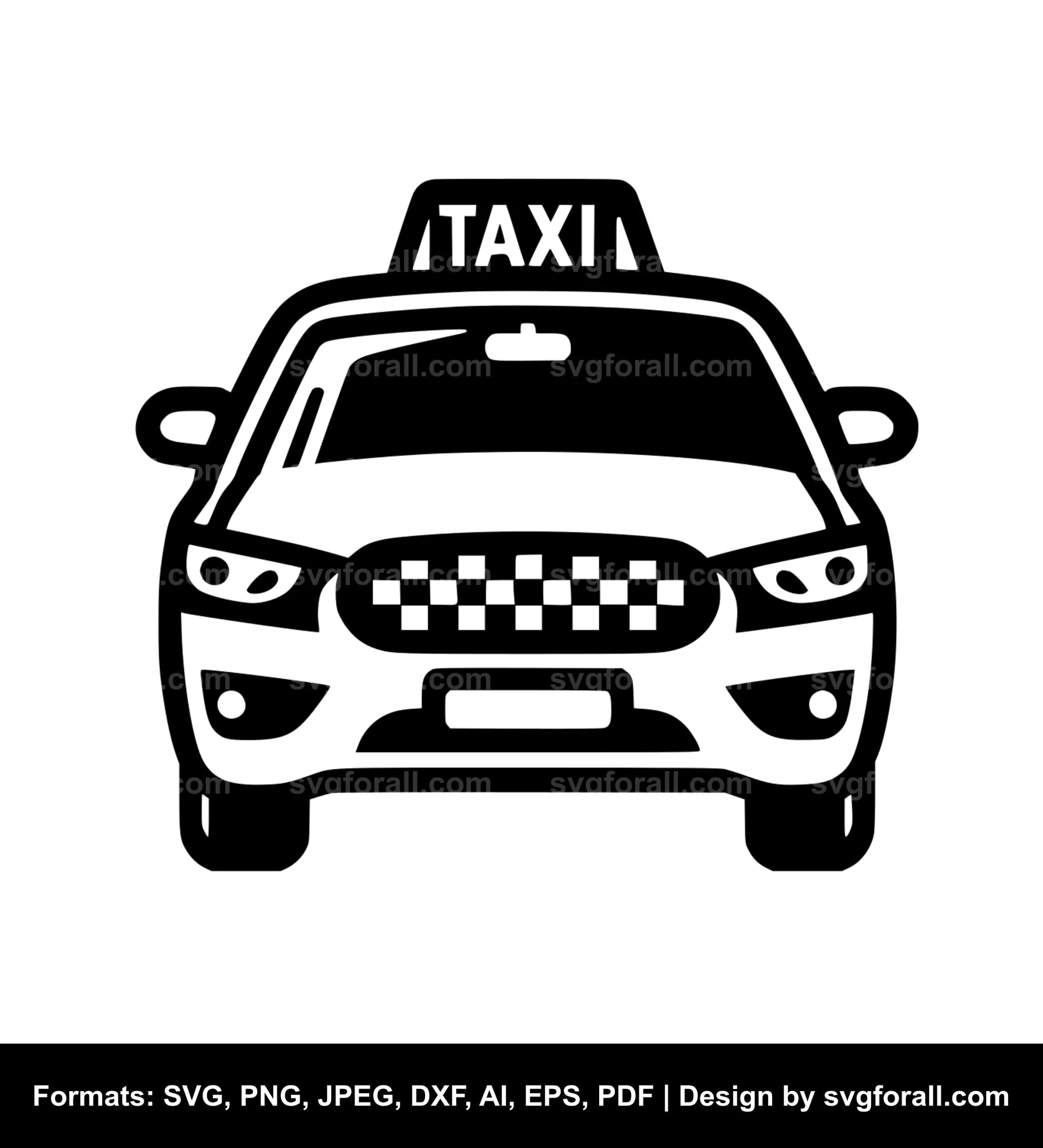 Taxi Car Vector SVG