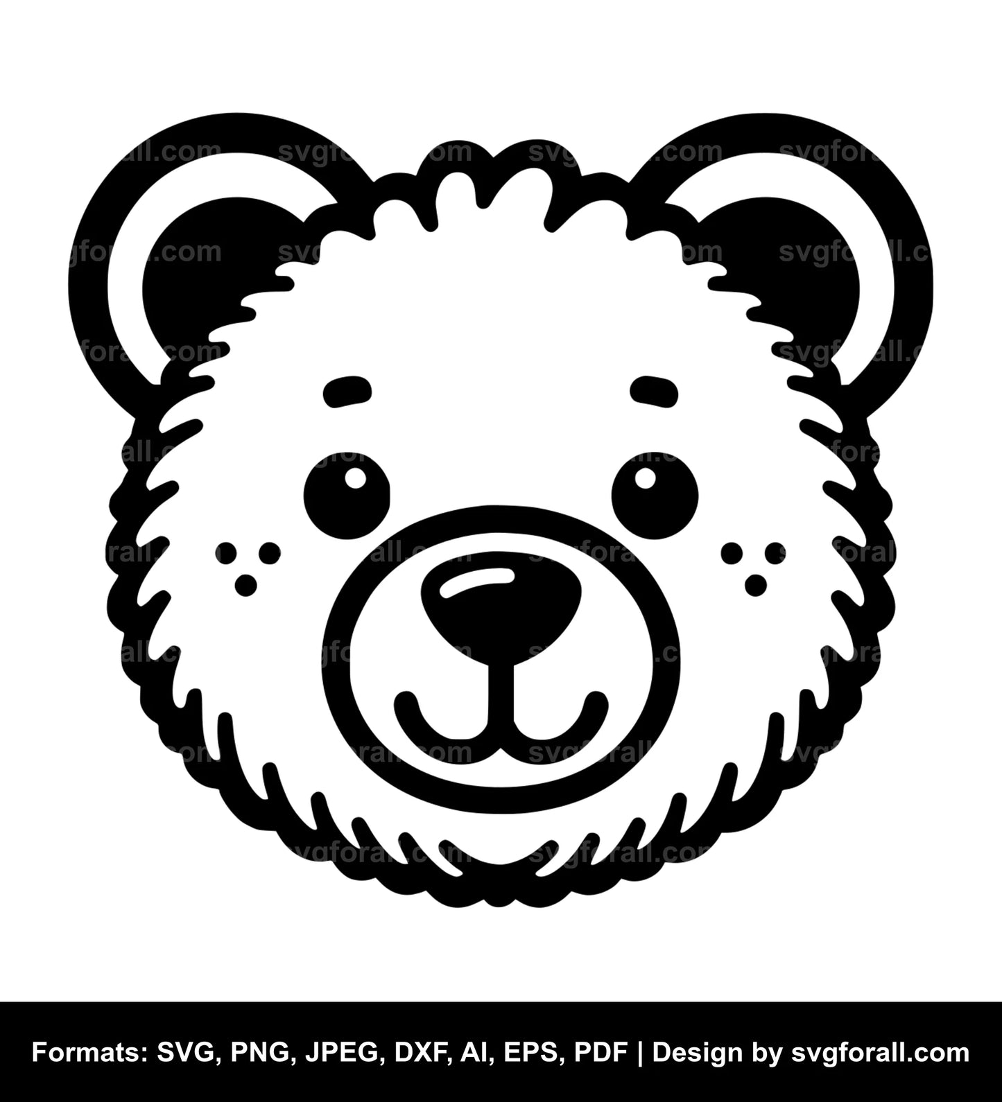 Teddy Face SVG File