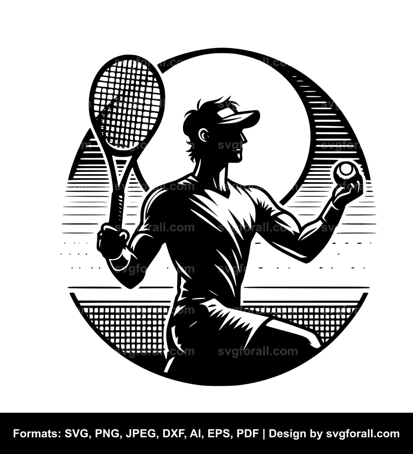 Tennis Black SVG