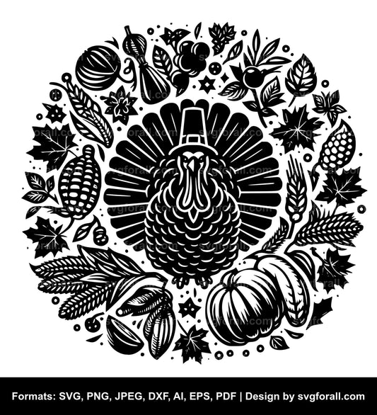 Thanksgiving Black SVG