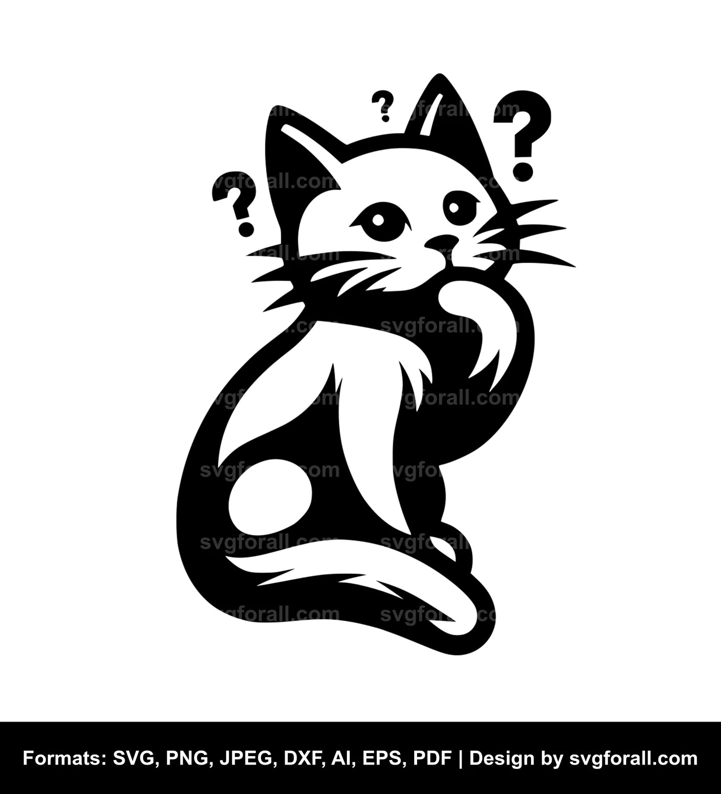 Thinking Cat SVG