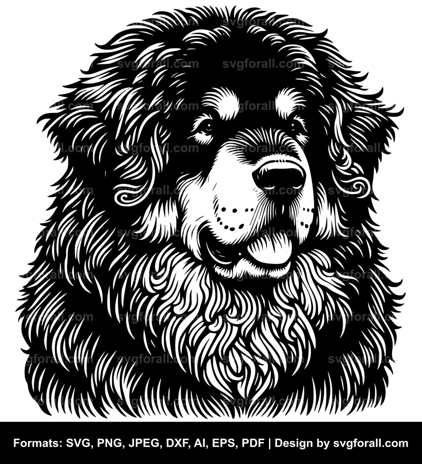 Tibetan Mastiff Dog Cricut SVG