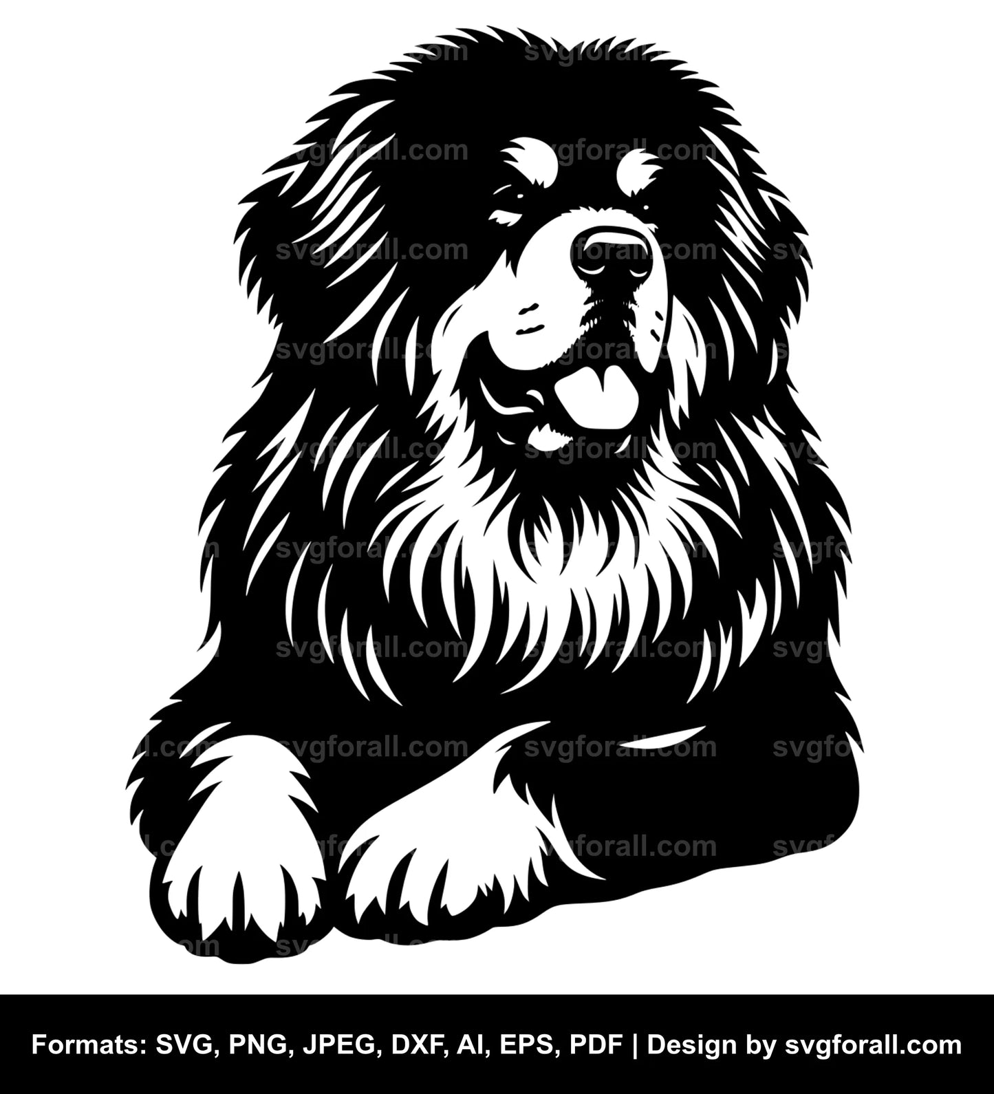 Tibetan Mastiff Dog SVG