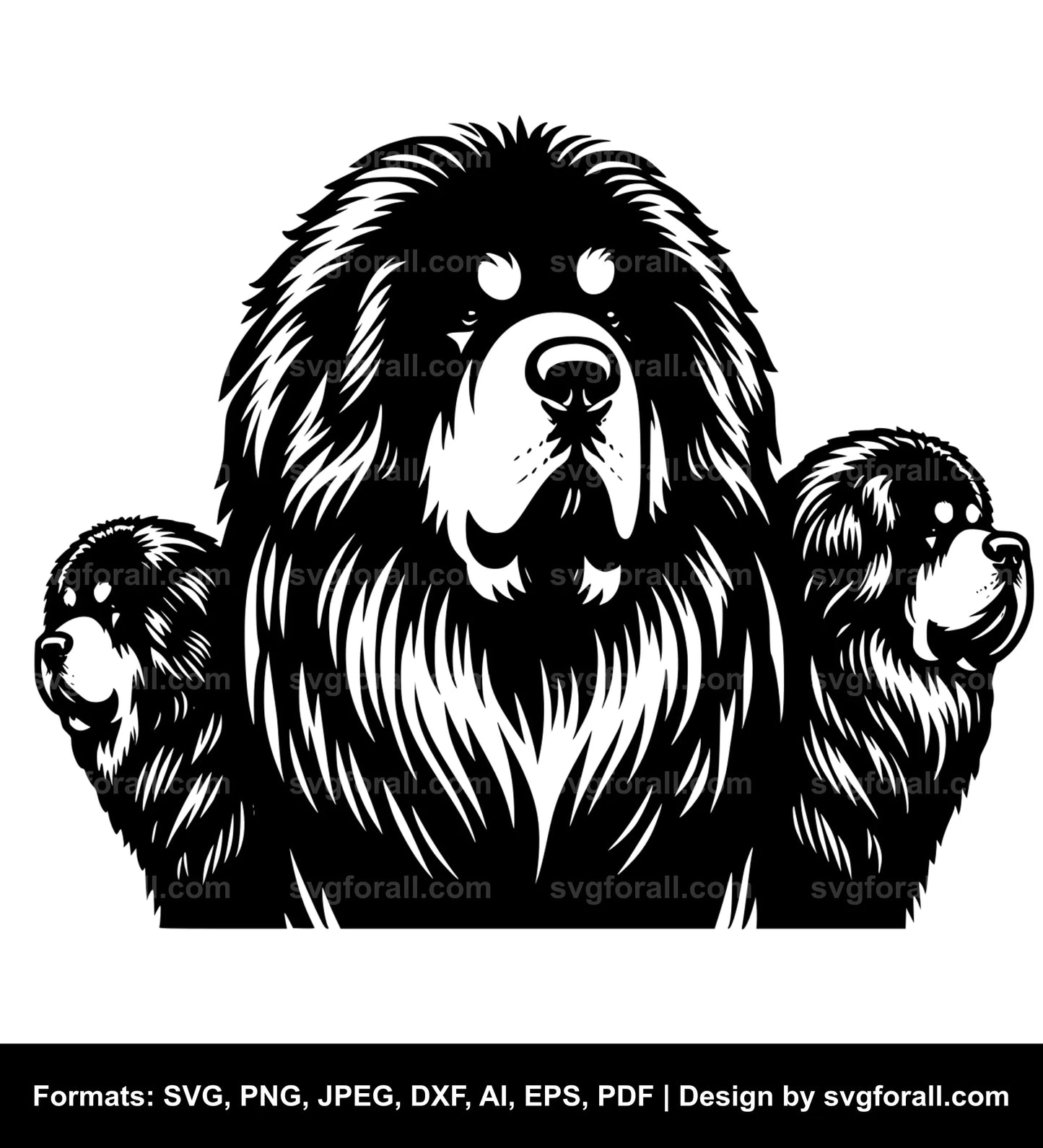 Tibetan Mastiff Dog SVG Design