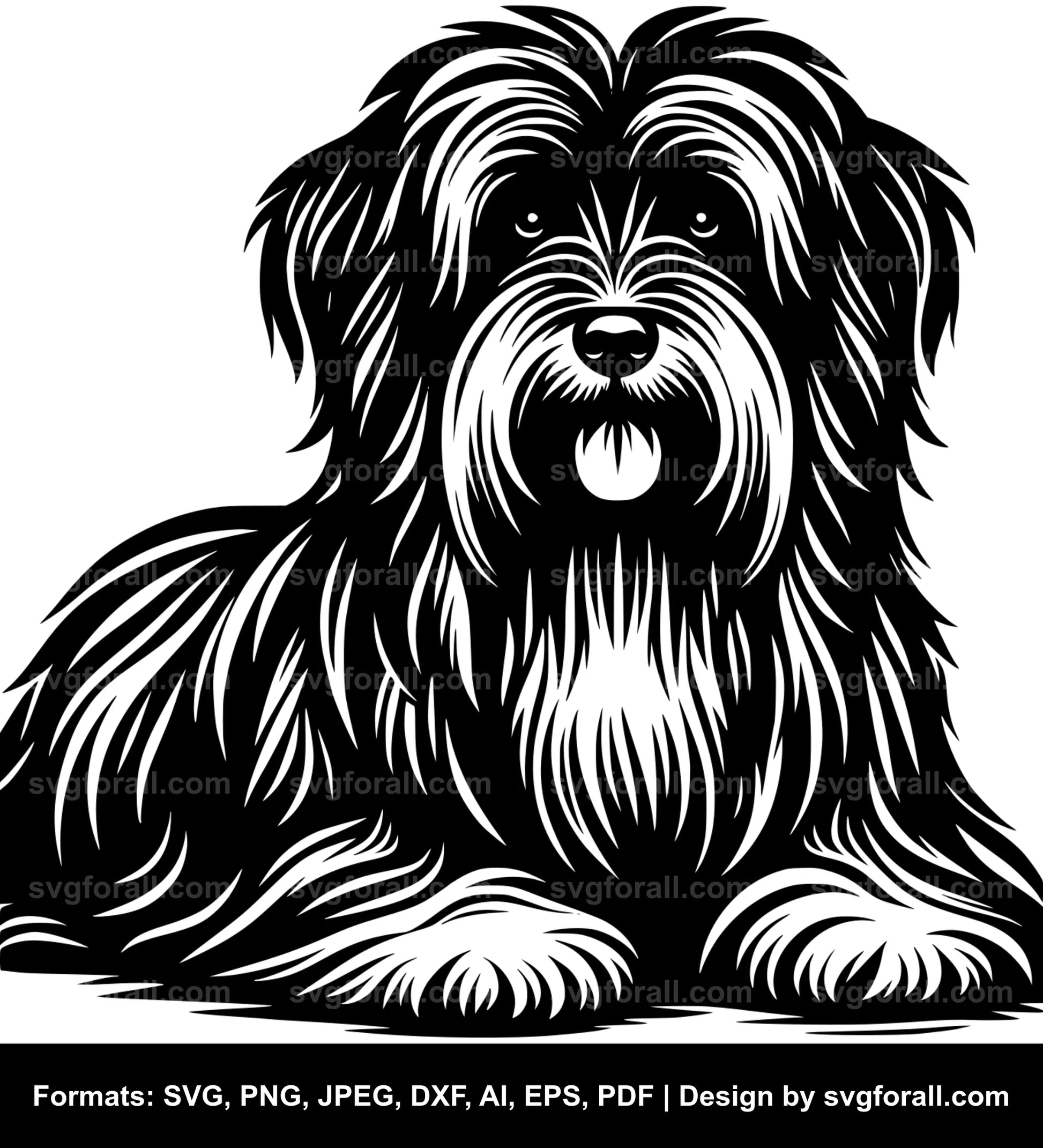 Tibetan Terrier Dog Clipart SVG