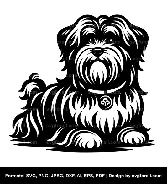 Tibetan Terrier Dog SVG Clipart