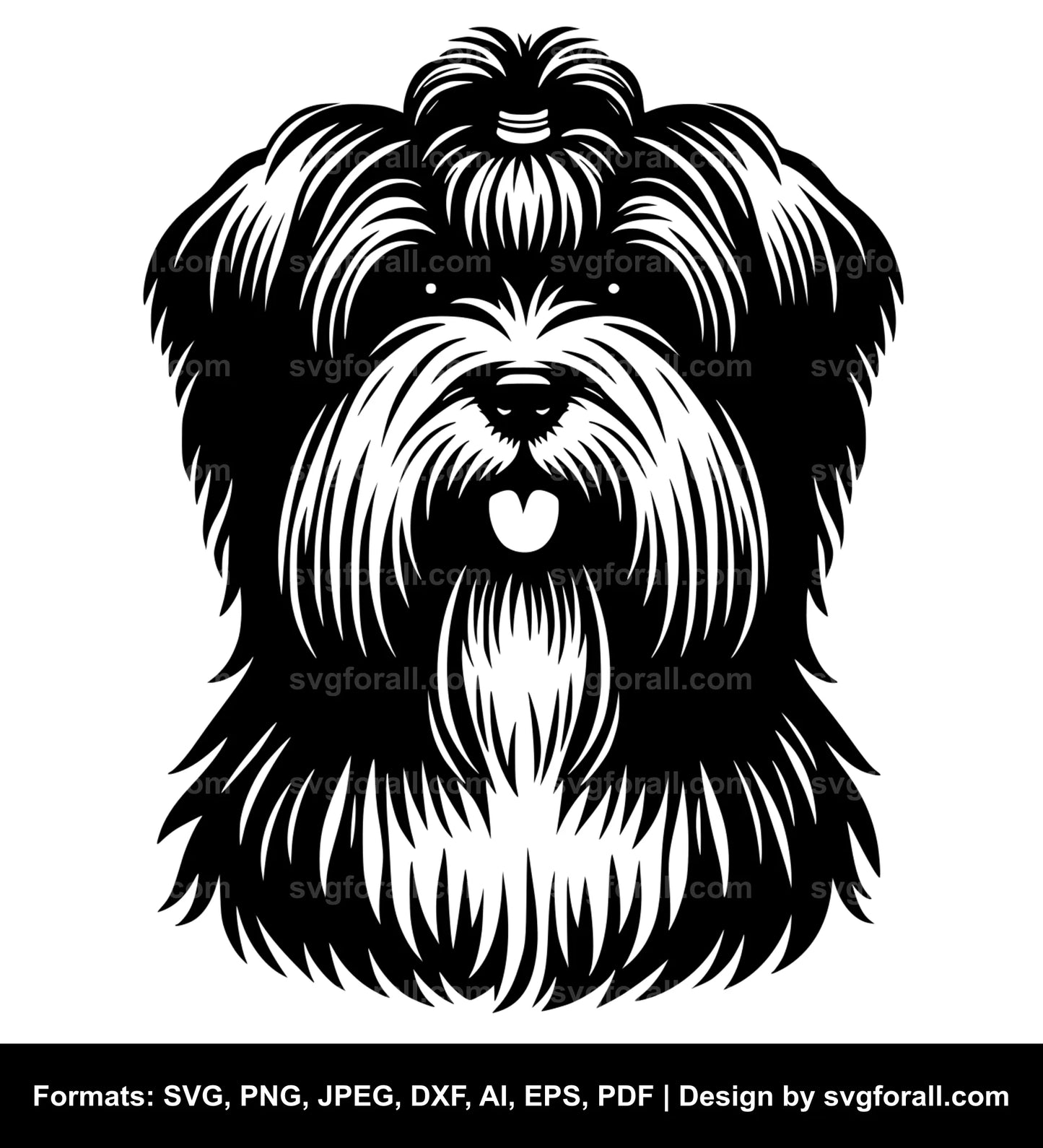 Tibetan Terrier Dog SVG Design