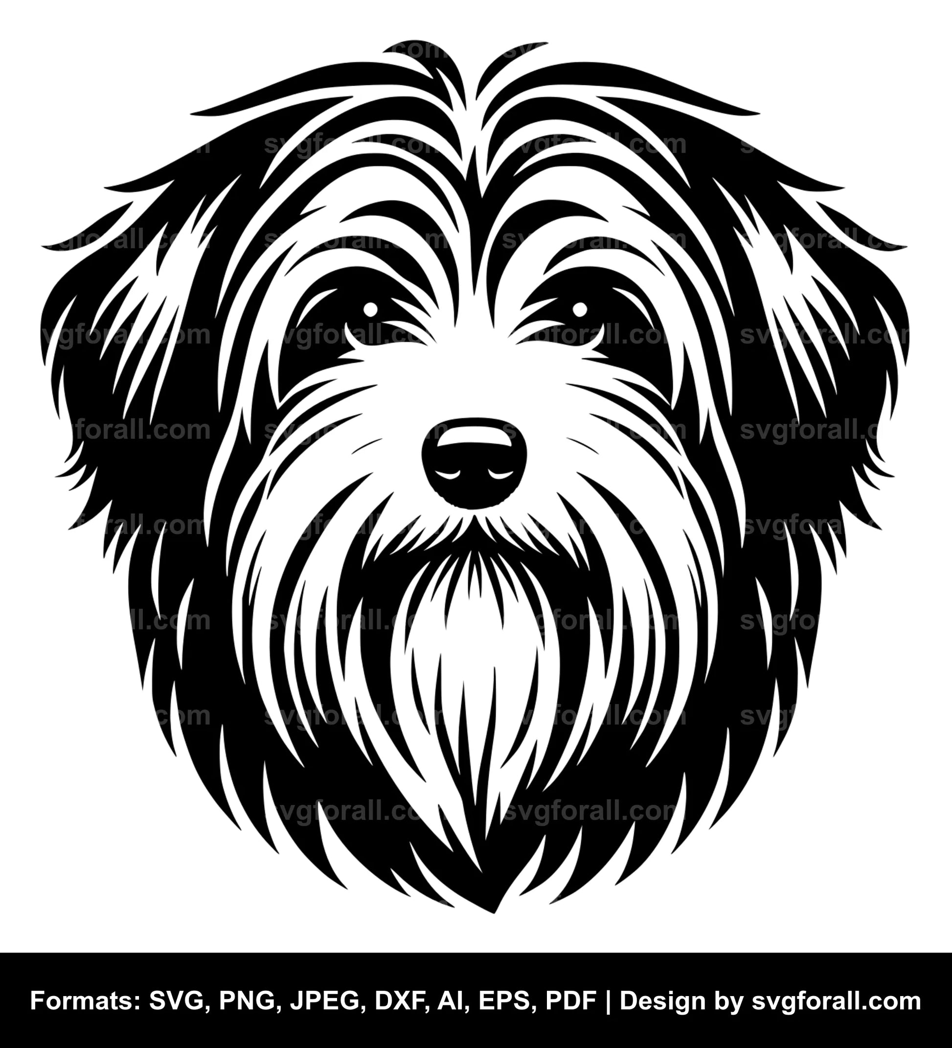 Tibetan Terrier Dog Vector SVG