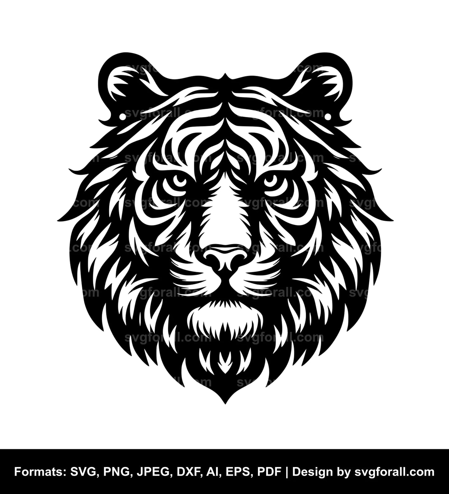 Tiger Face Cricut SVG