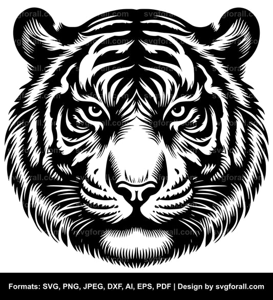 Tiger Face SVG