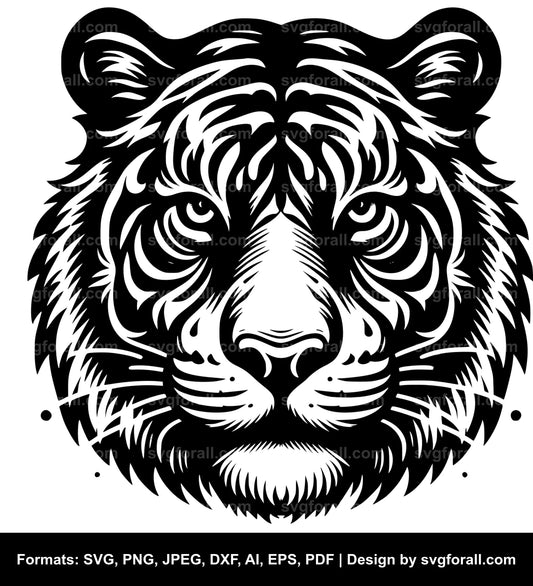 Tiger Face SVG File