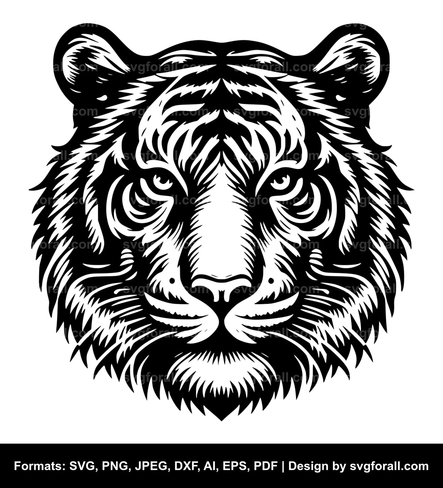 Tiger Face Vector SVG