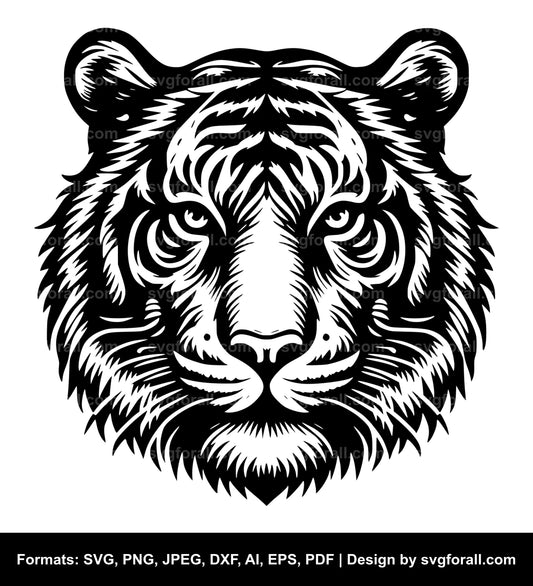 Tiger Face Vector SVG