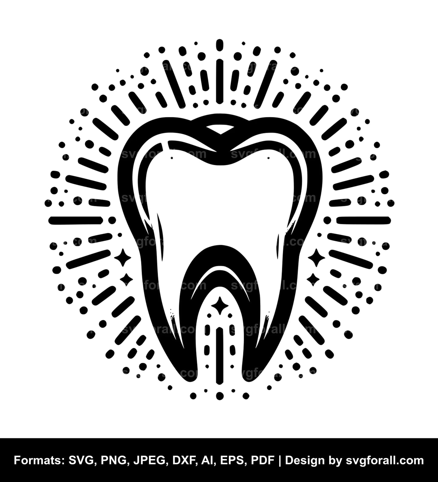 Tooth Black SVG