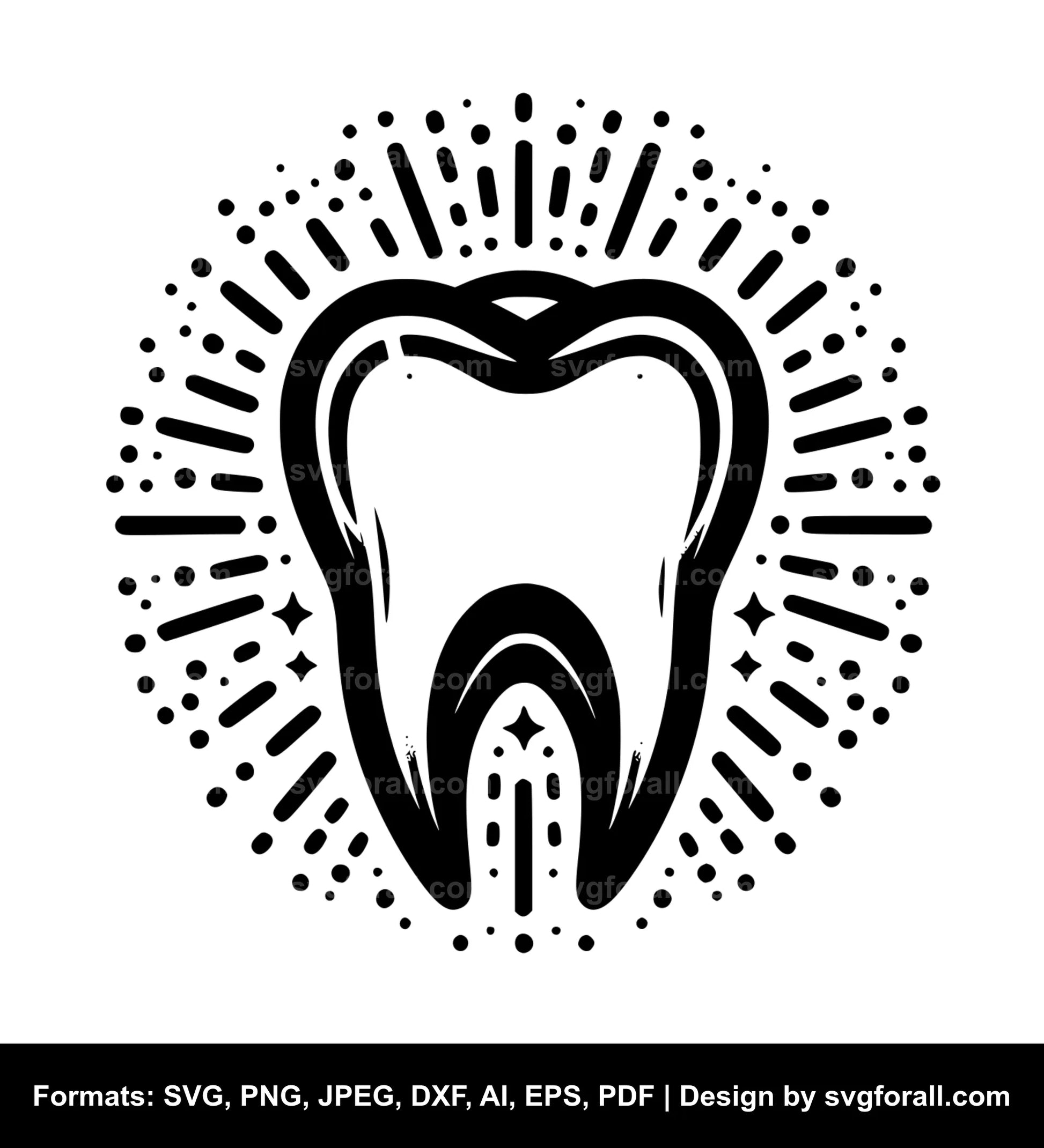 Tooth Black SVG