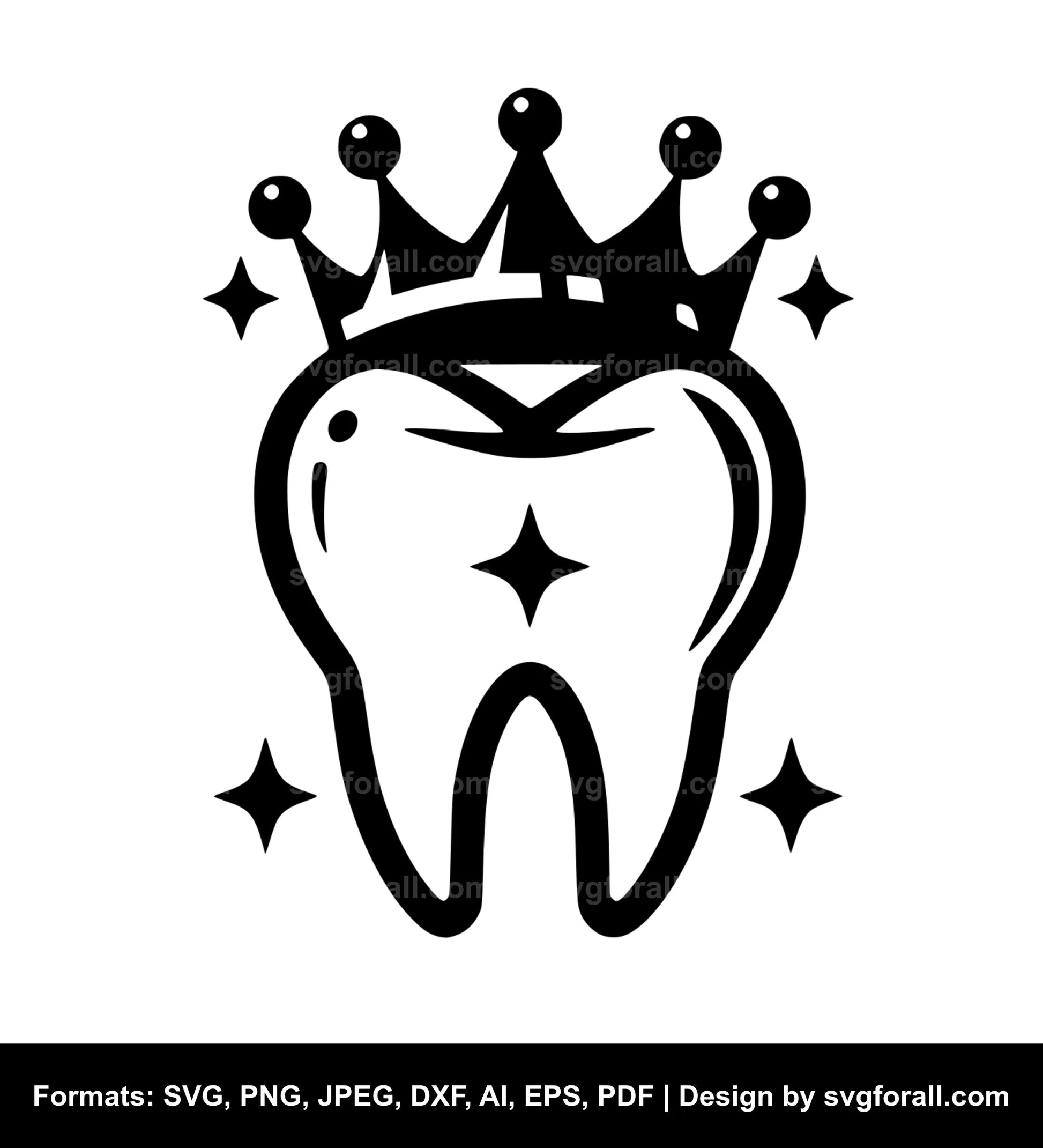 Tooth With Crown SVG