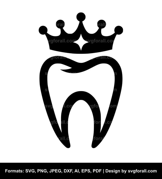 Tooth With Crown SVG File