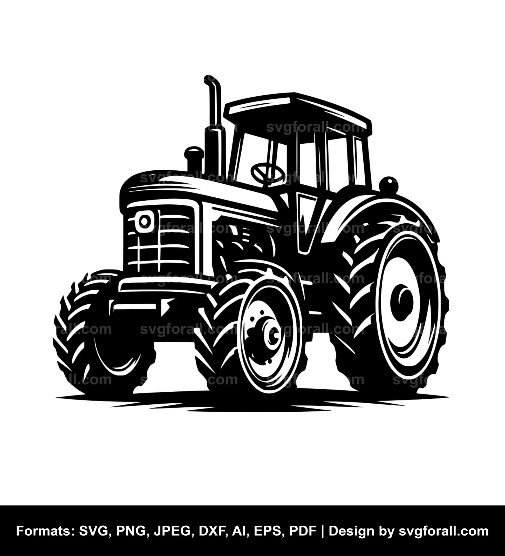 Tractor Black SVG