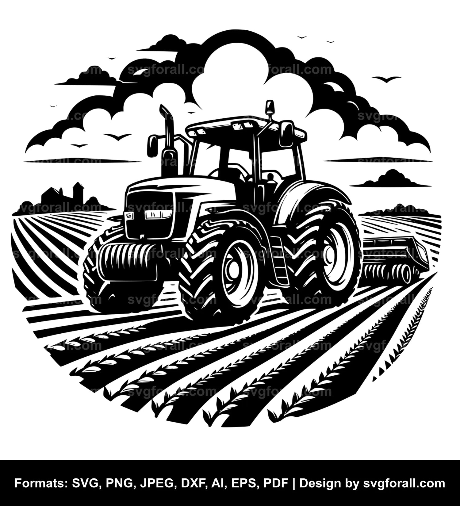 Tractor SVG Vector