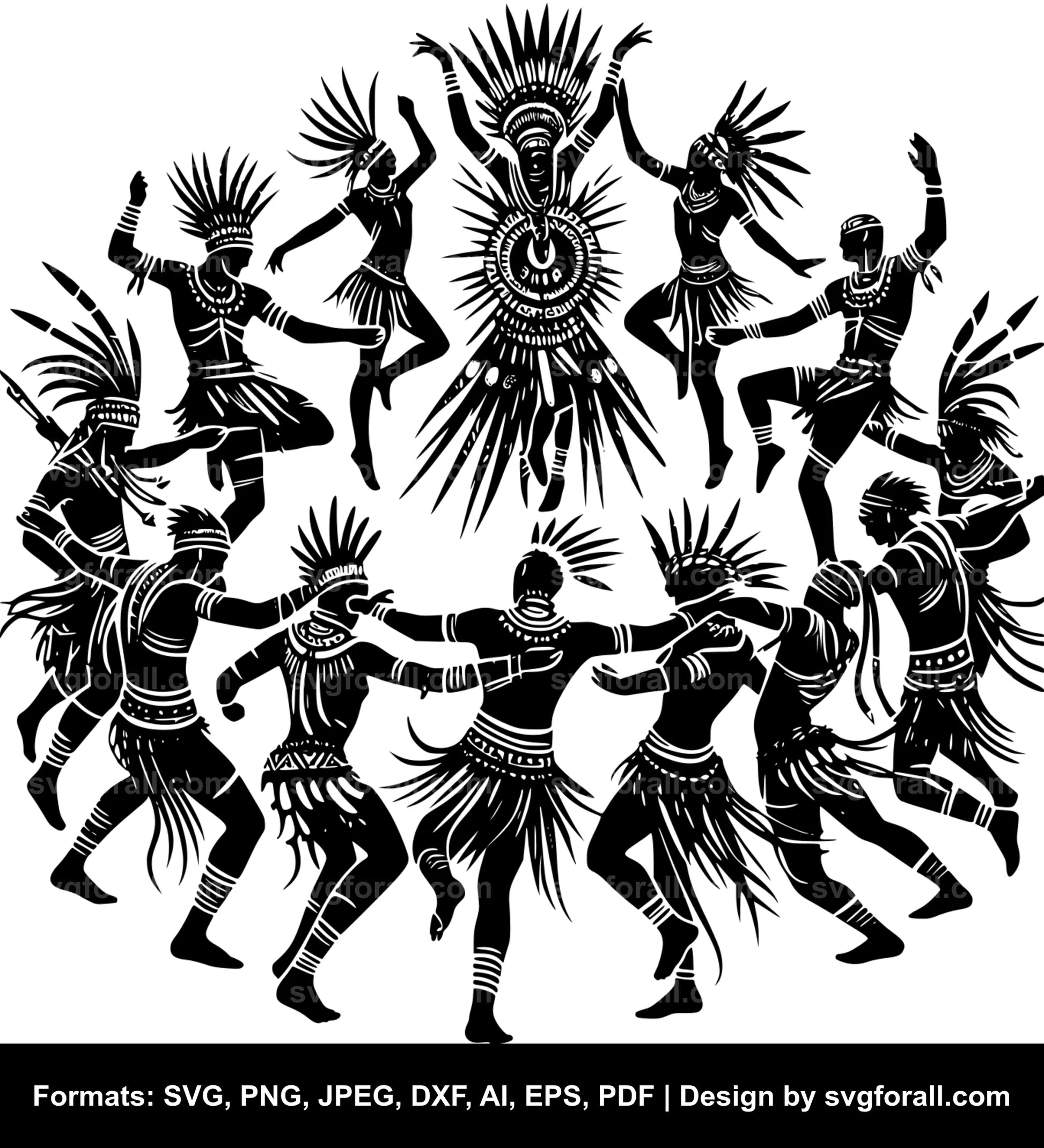 Tribal Dance Vector SVG