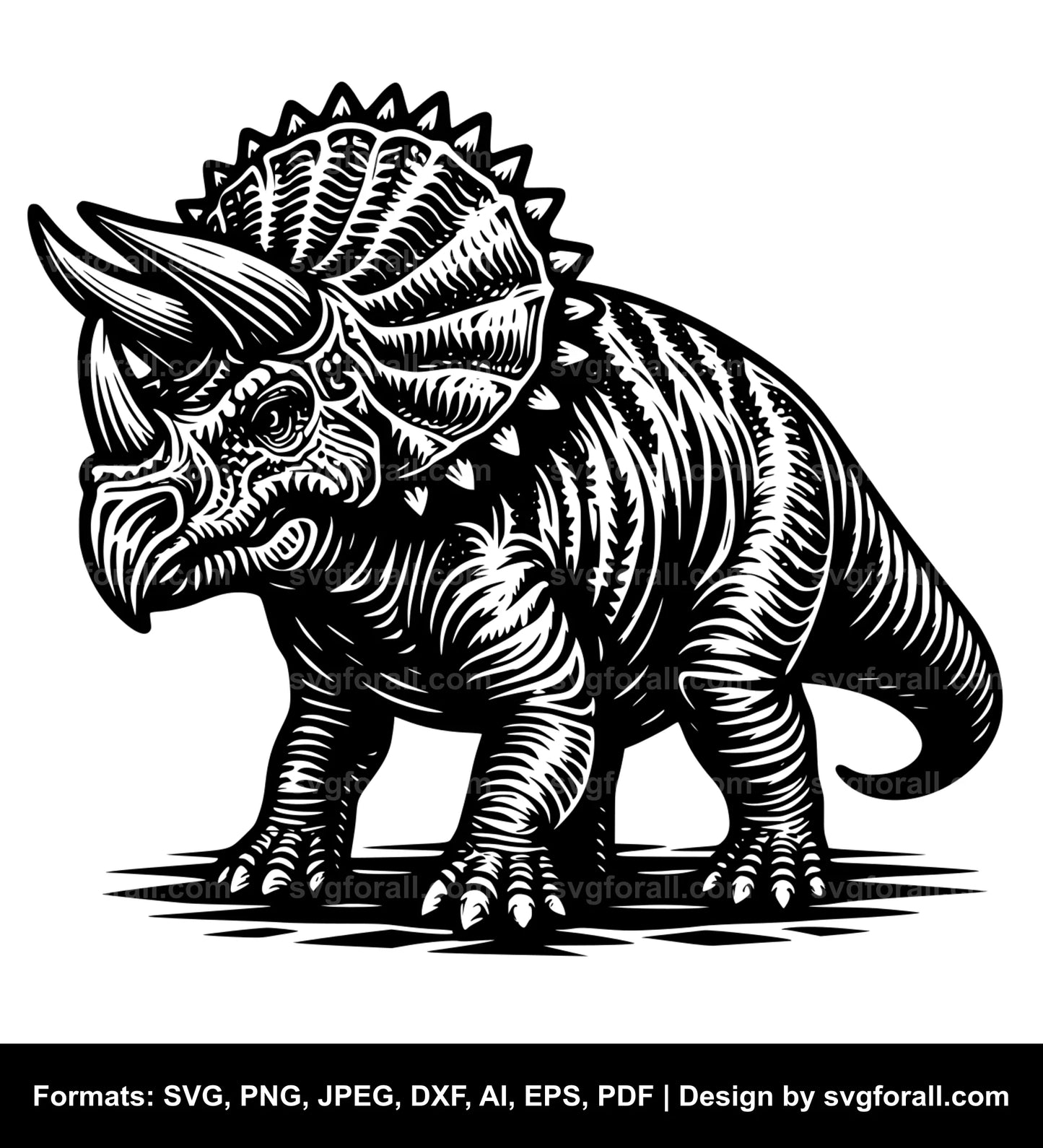 Triceratops SVG Vector