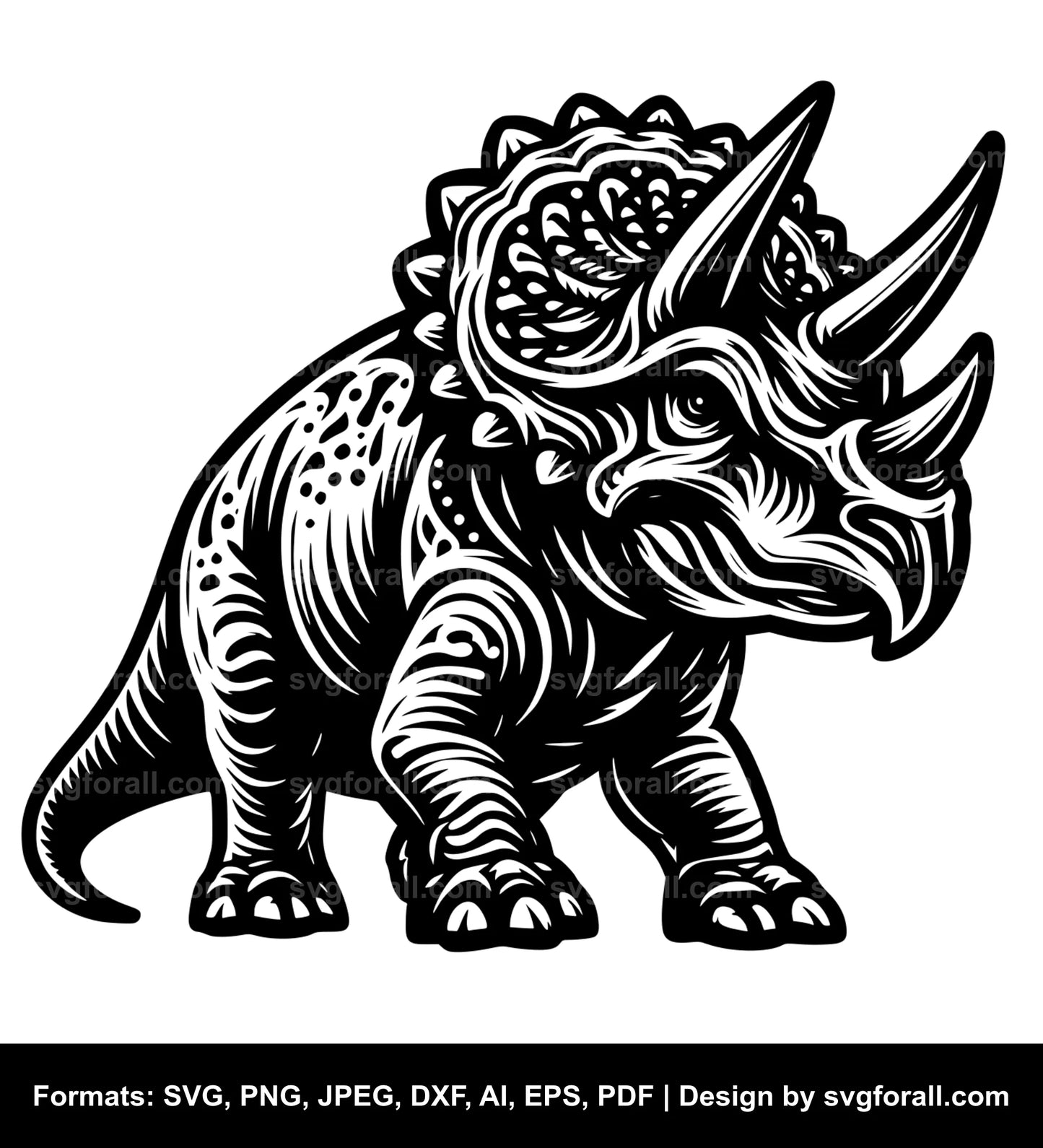 Triceratops Vector SVG