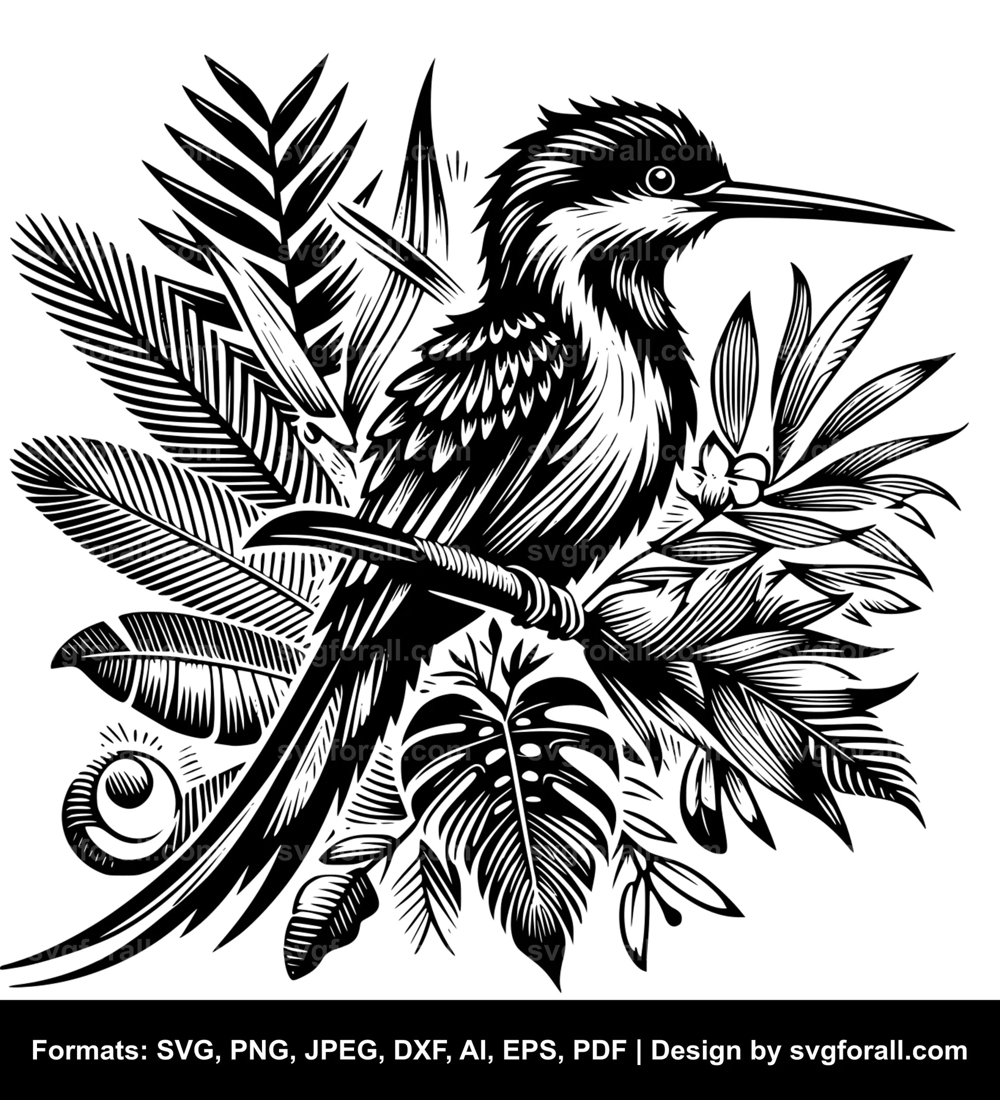 Tropical Bird SVG