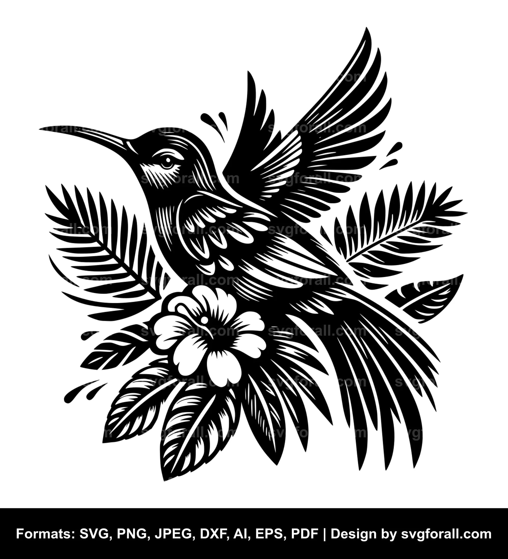 Tropical Bird SVG File