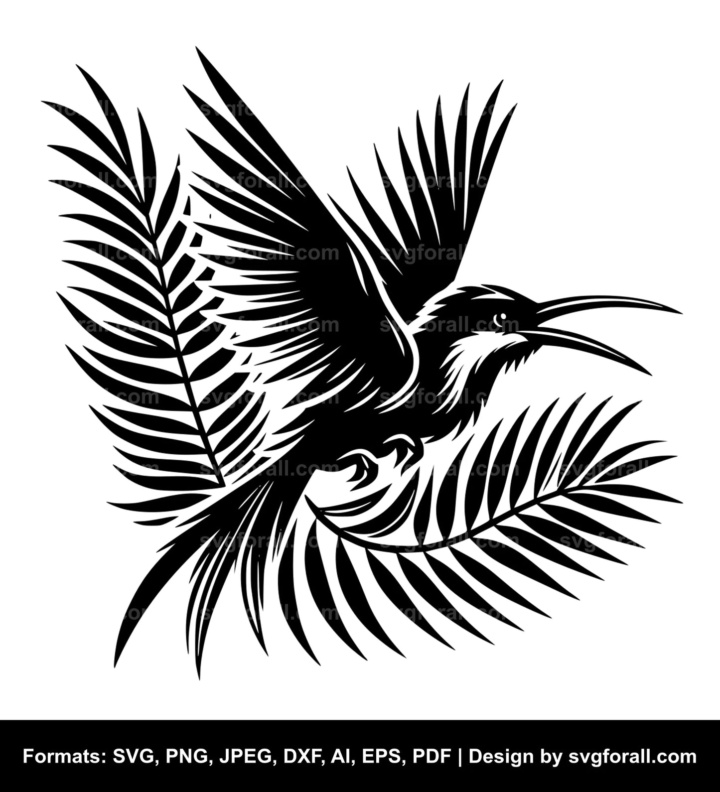 Tropical Bird Vector SVG