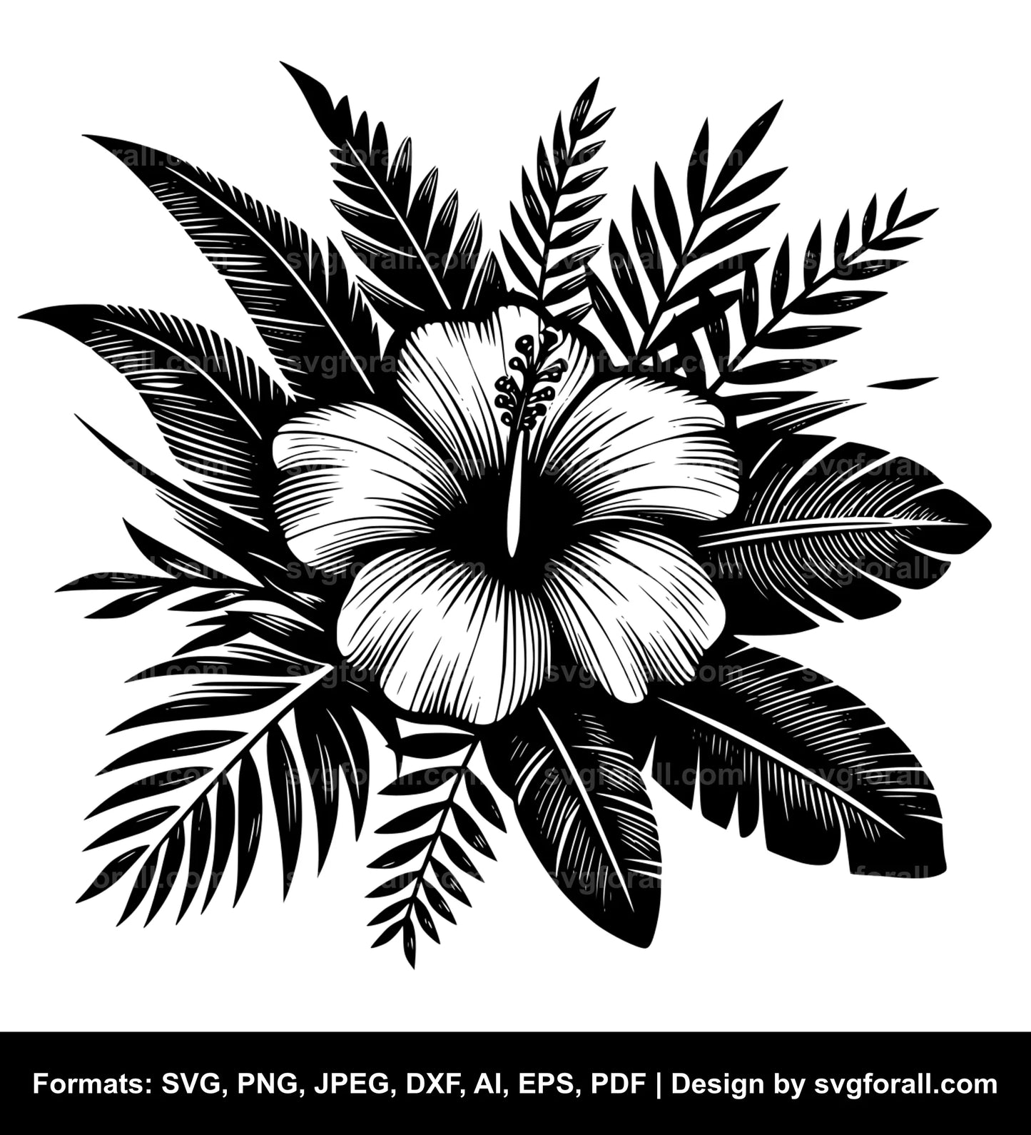 Tropical Flower SVG Design