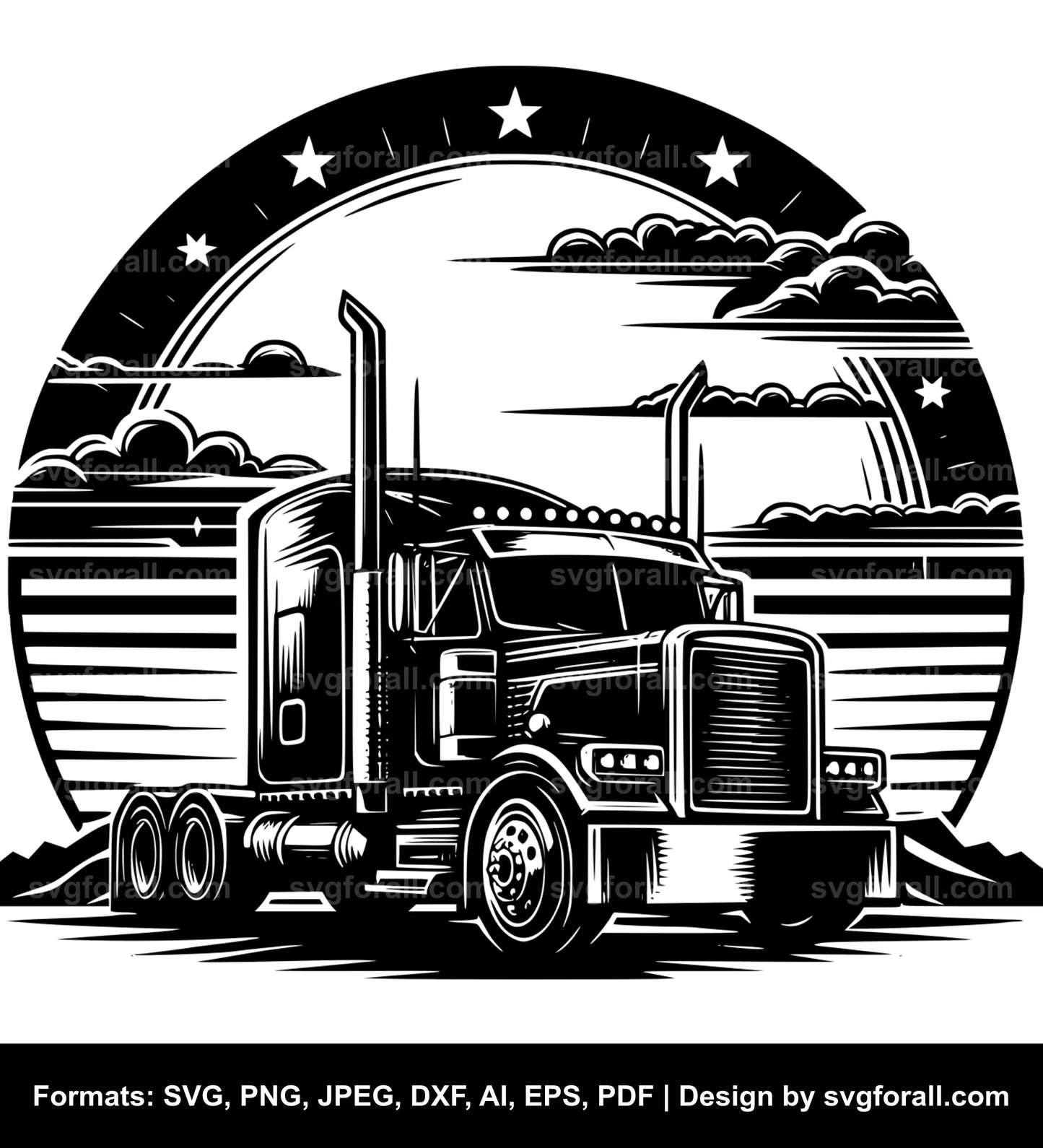 Trucker SVG Clipart