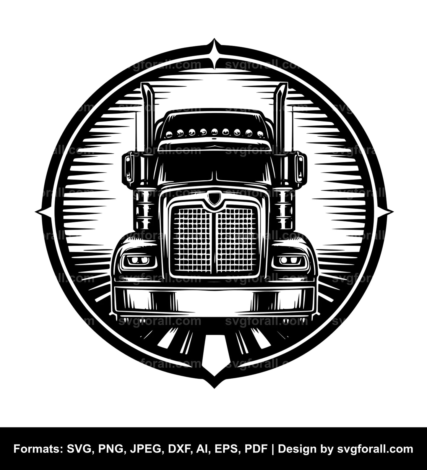 Trucker SVG Vector