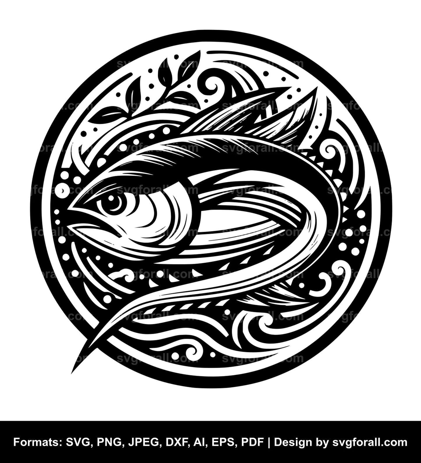 Tuna Fish Black SVG