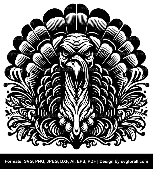 Turkey Face SVG Vector