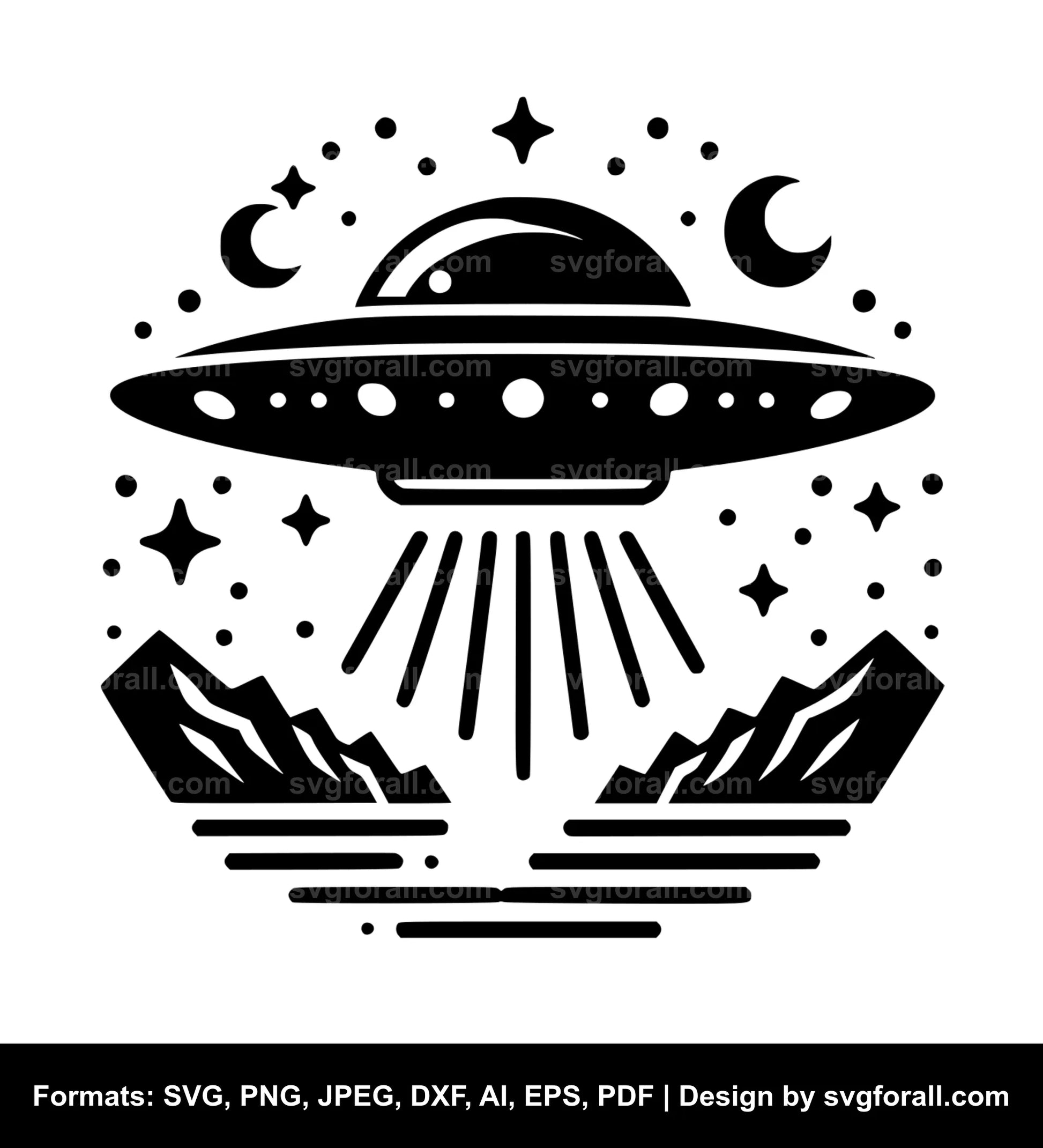 Ufo Black SVG PNG