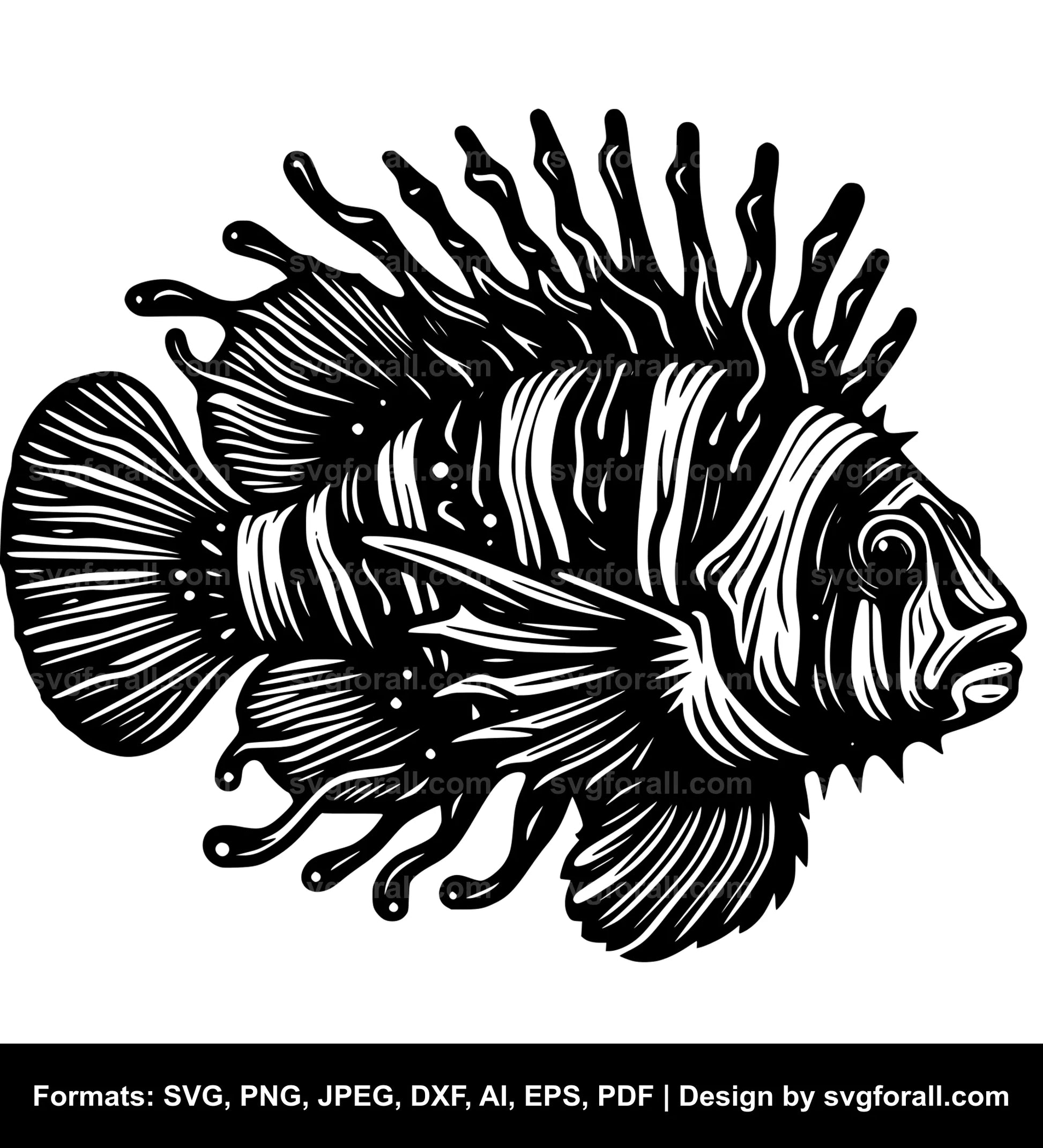 Underwater Fish SVG Design