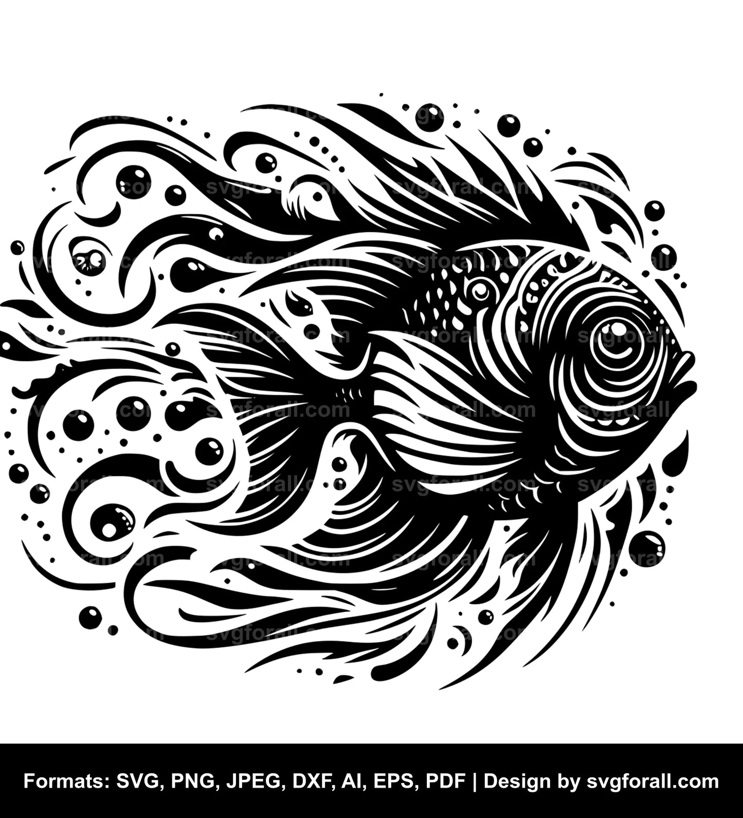 Underwater Fish SVG File