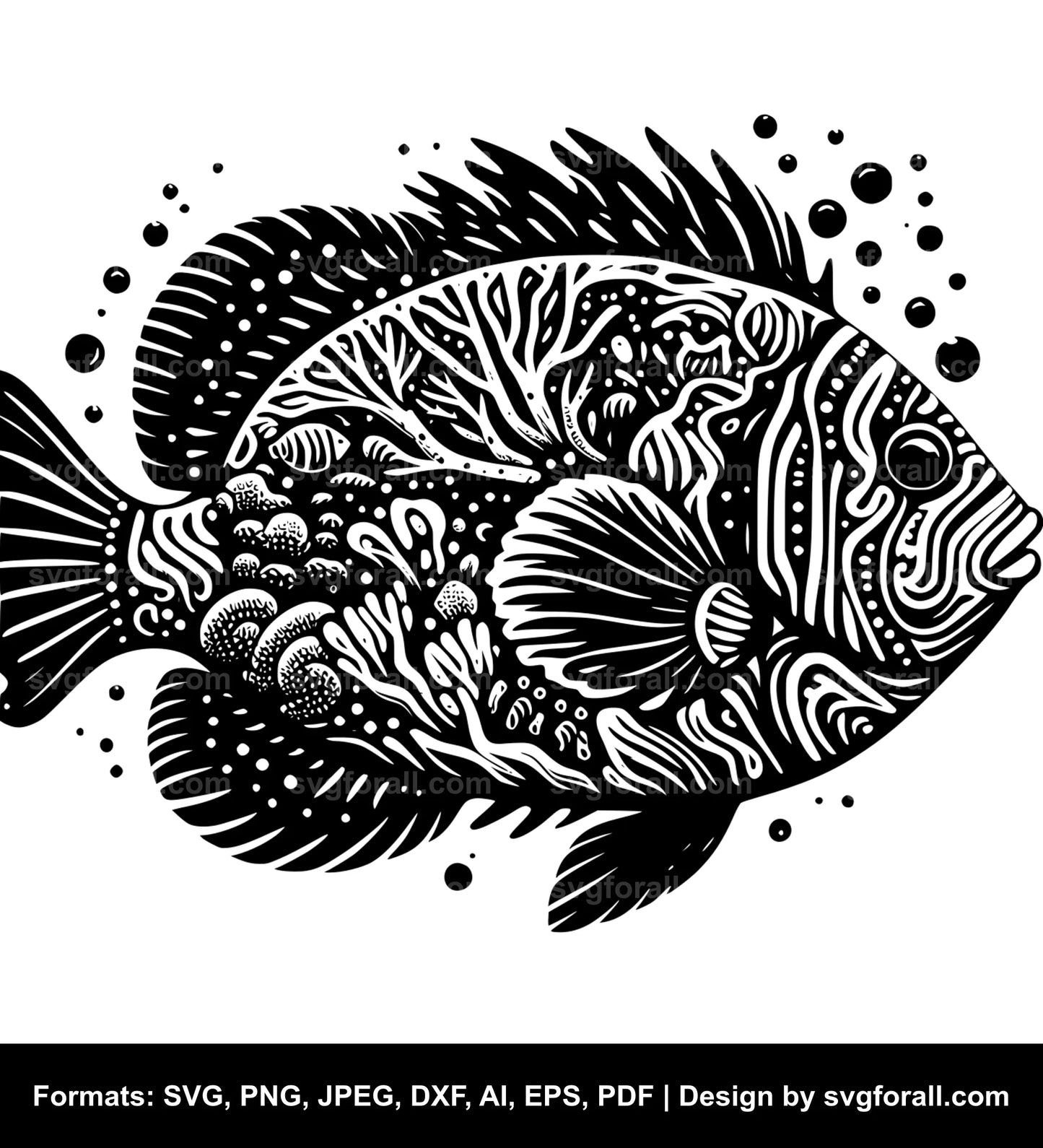 Underwater Fish SVG Vector