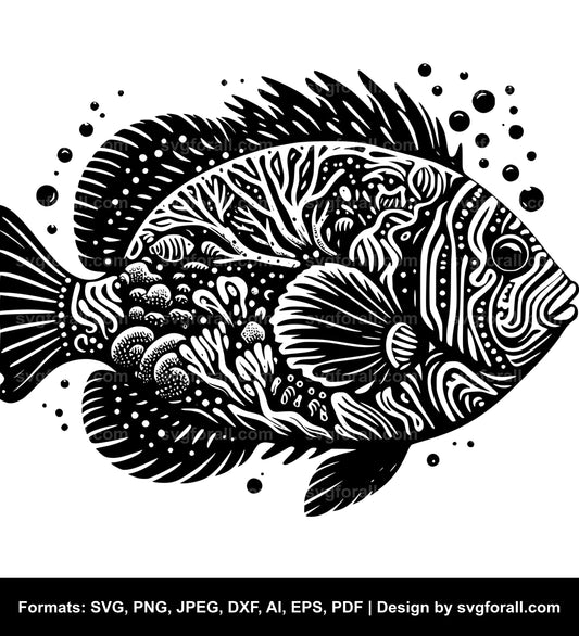 Underwater Fish SVG Vector