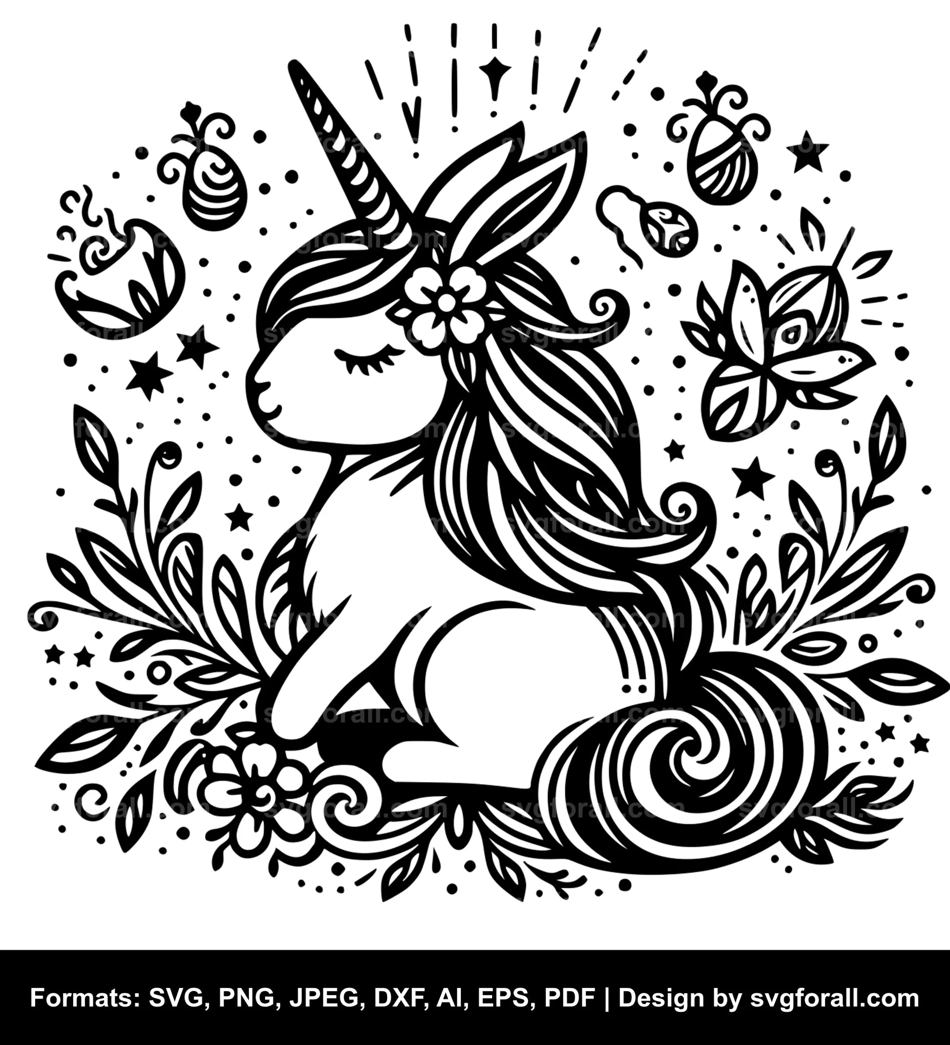 Unicorn Bunny Cricut SVG