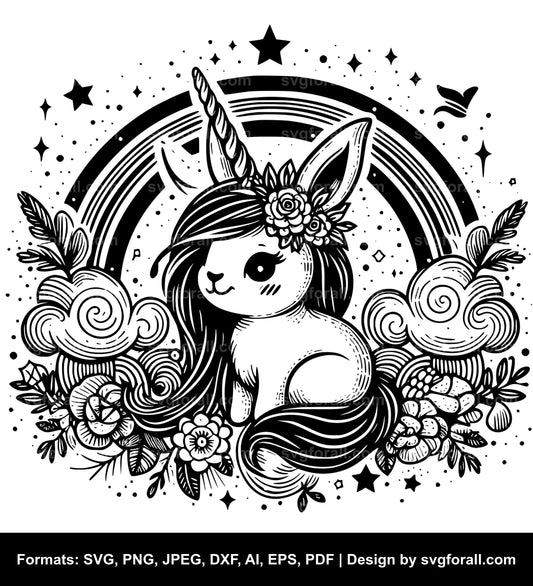 Unicorn Bunny SVG