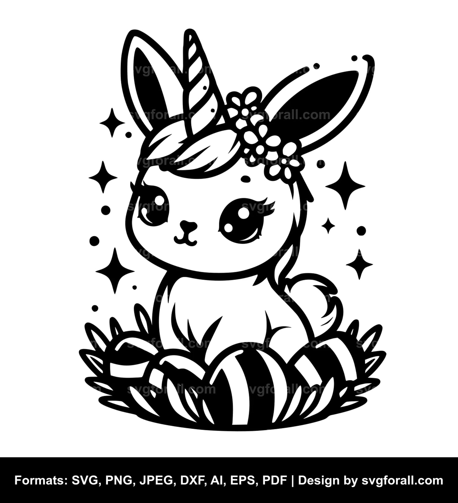 Unicorn Bunny SVG Design