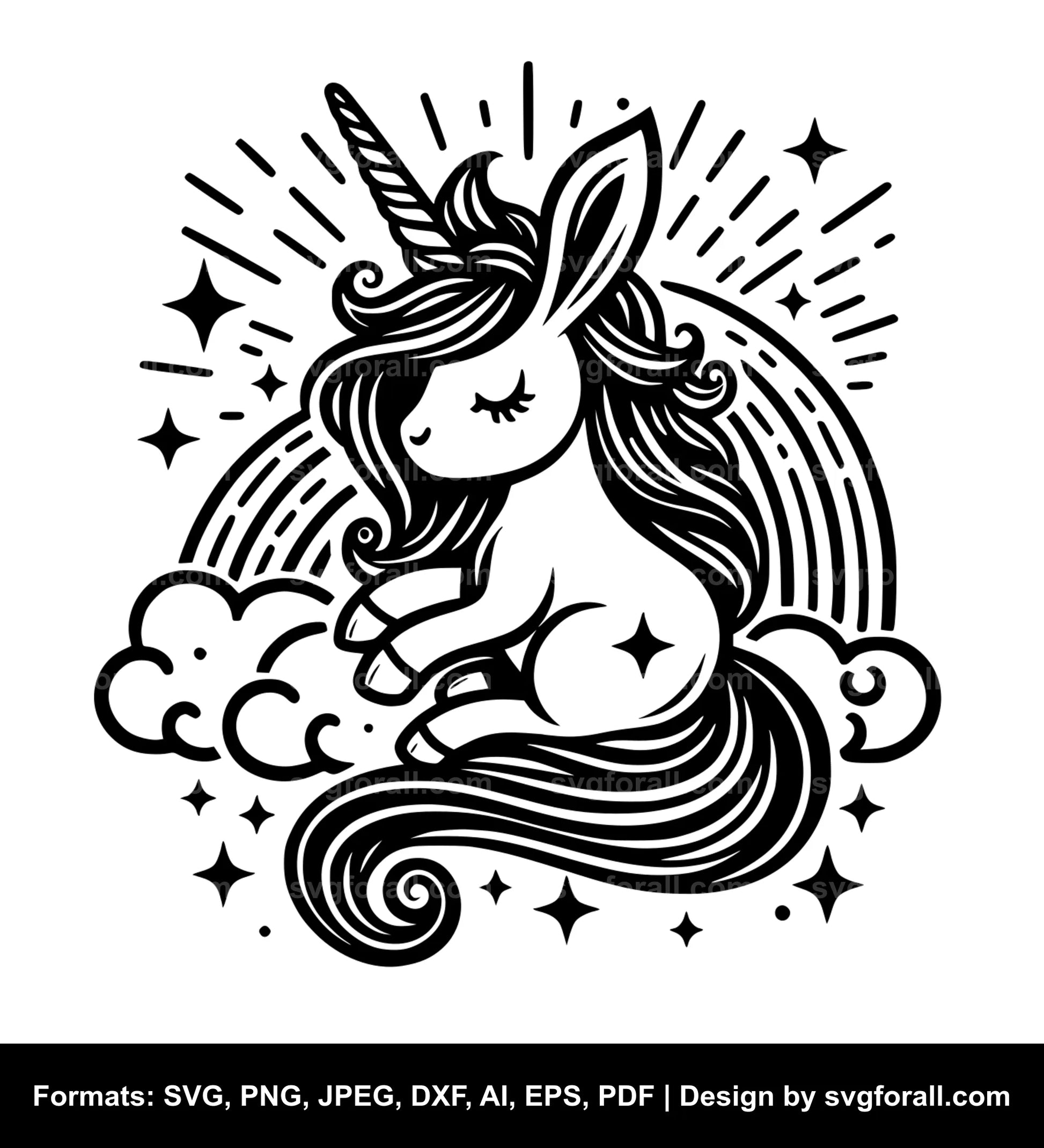 Unicorn Bunny SVG File