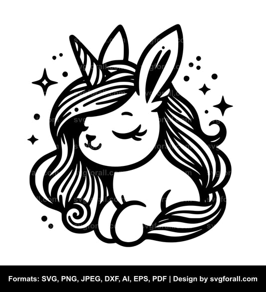 Unicorn Bunny SVG Vector