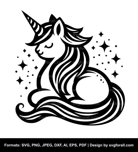 Unicorn Cat Vector SVG