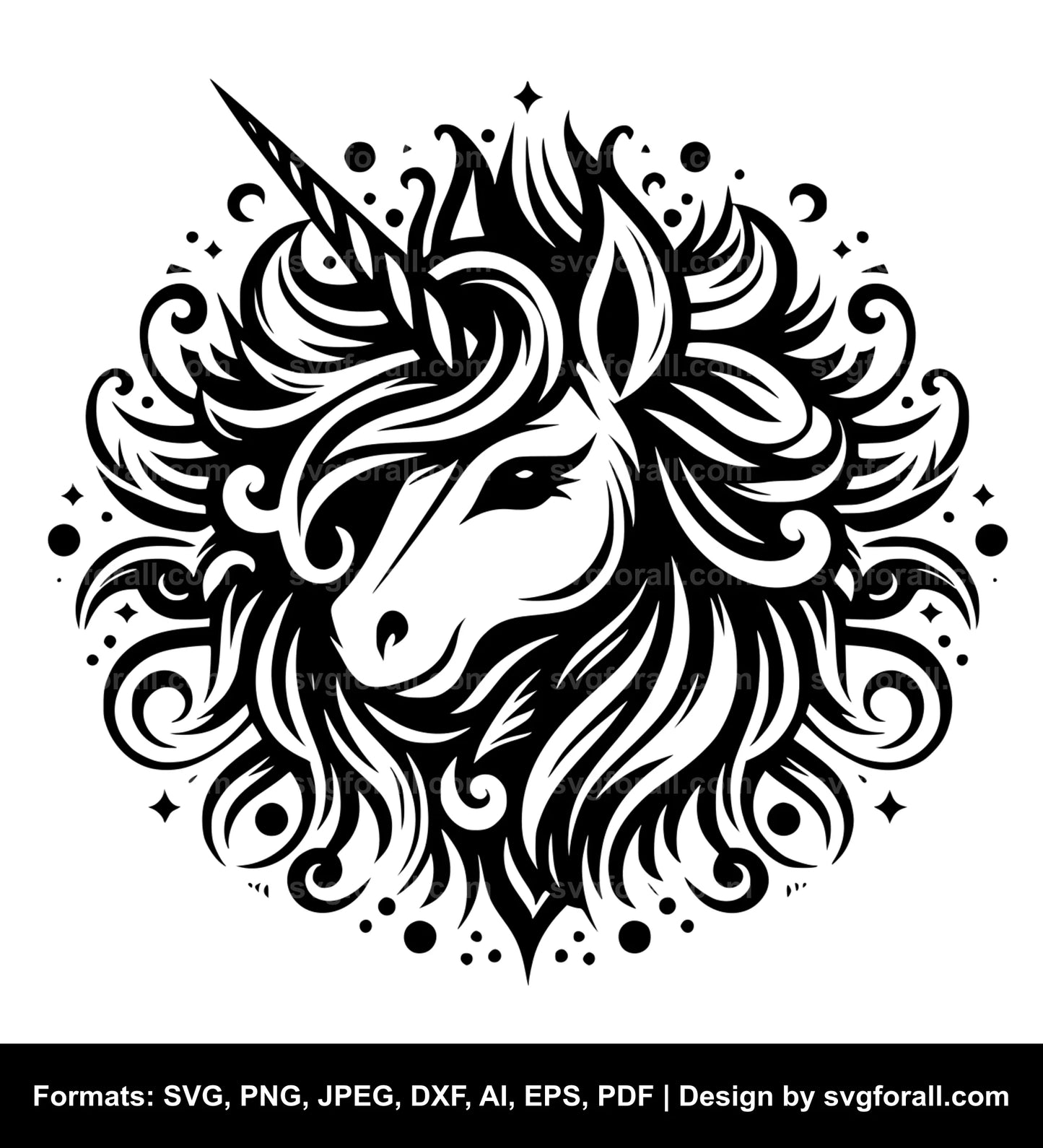 Unicorn Face Cricut SVG